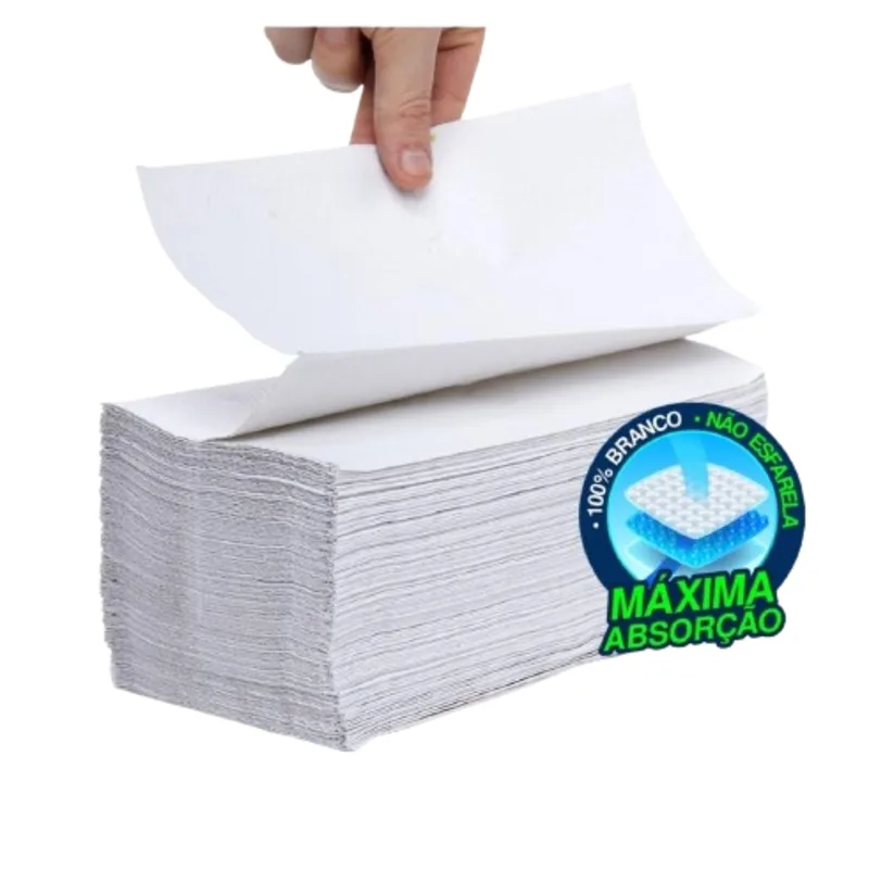 TOALHA DE PAPEL INTERCALADA BRANCO ESCURO STAND IMPISA 20X20CM - C/1.000