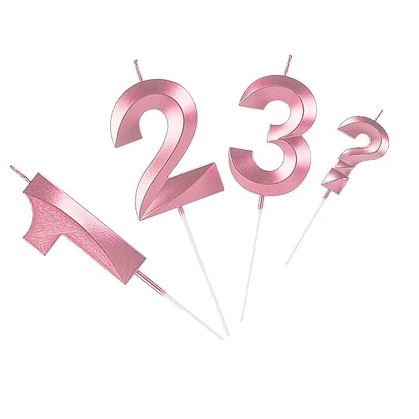 VELA ANIVERSARIO N.9  ROSA