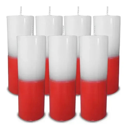 VELA INCOVEL 7 DIAS BRANCA/VERMELHA 275GR