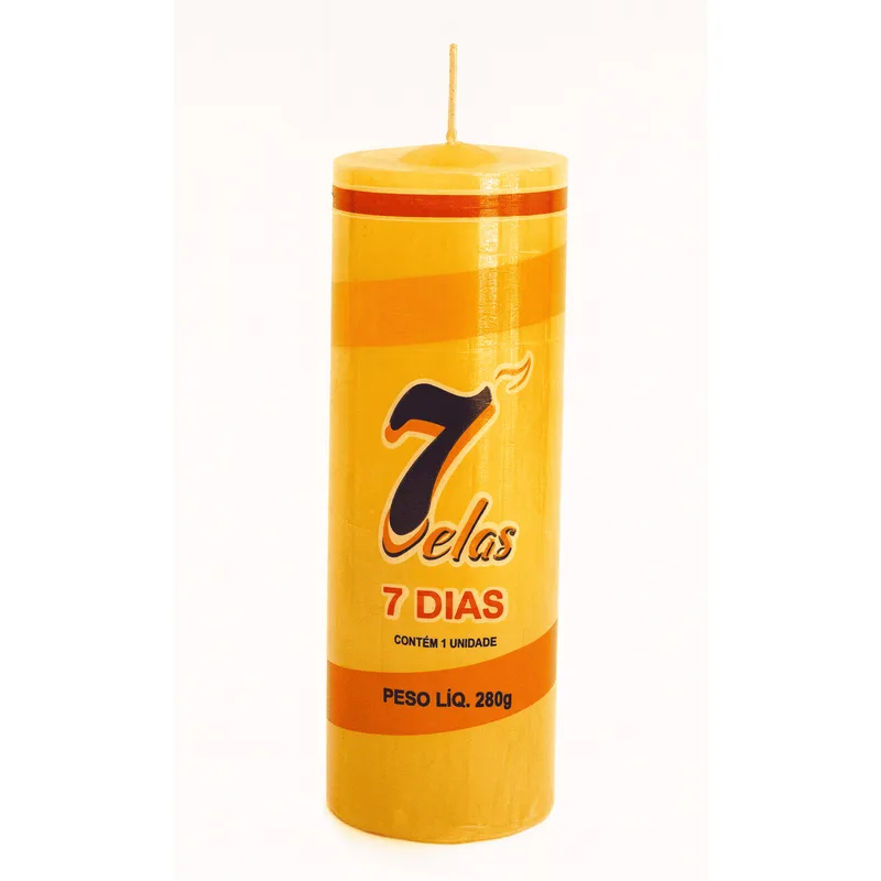 VELA INCOVEL 7 DIAS LARANJA 275GR