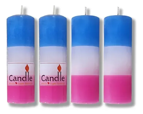 VELA INCOVEL 7 DIAS ROXA/BRANCA/AZUL 275GR