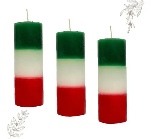 VELA INCOVEL 7 DIAS VERDE/BRANCA/VERMELHA 275GR