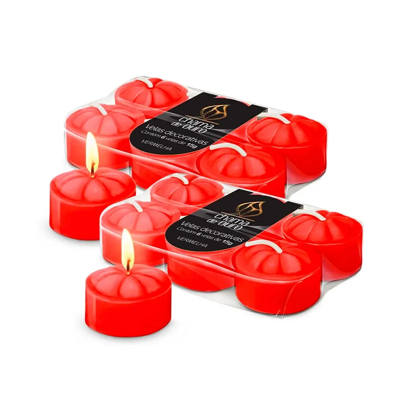 VELA INCOVEL VERMELHA 15GR C/8UN