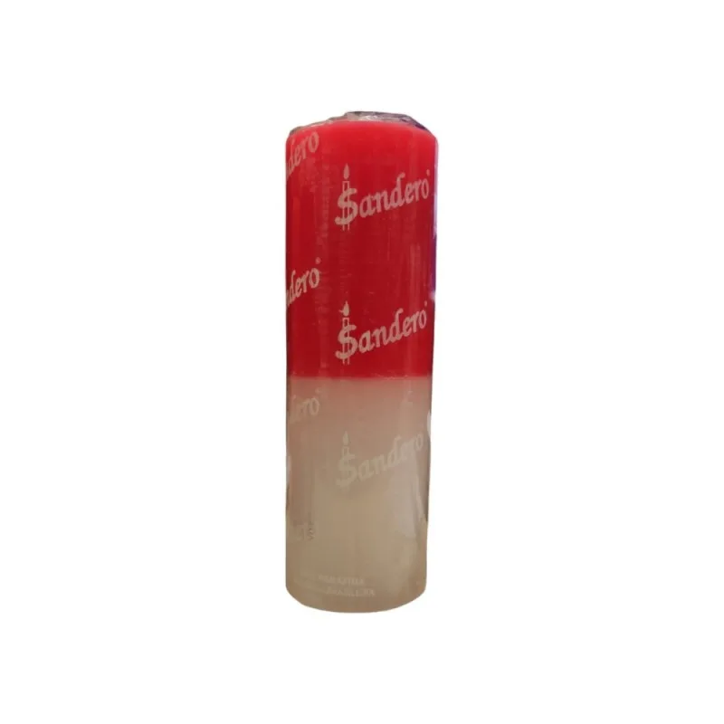 VELA SANDERO 7 DIAS VERMELHA/BRANCA 265GR