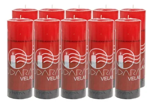 VELA SANDERO 7 DIAS VERMELHA/PRETA 265GR