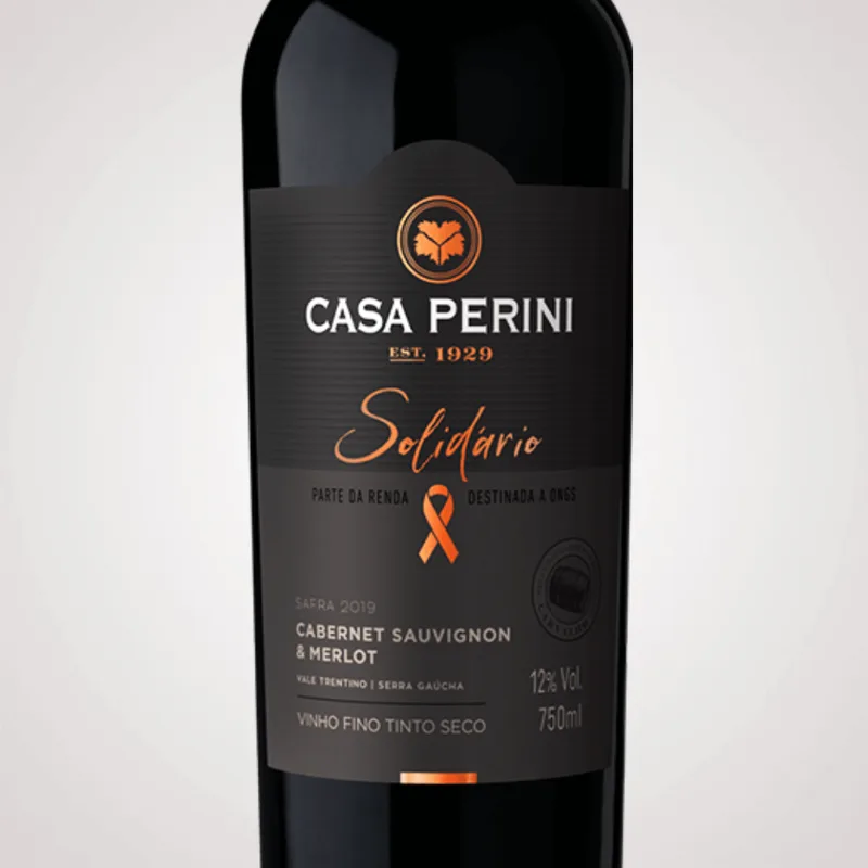 VINHO TINTO SECO SOLIDARIO CASA PERINI 750ML