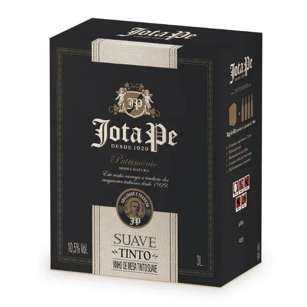 VINHO TINTO SUAVE BAG JOTA PE 3,0L